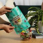 Individually wrapped Chinese and Vietnamese toffees included in the imported variety pack.