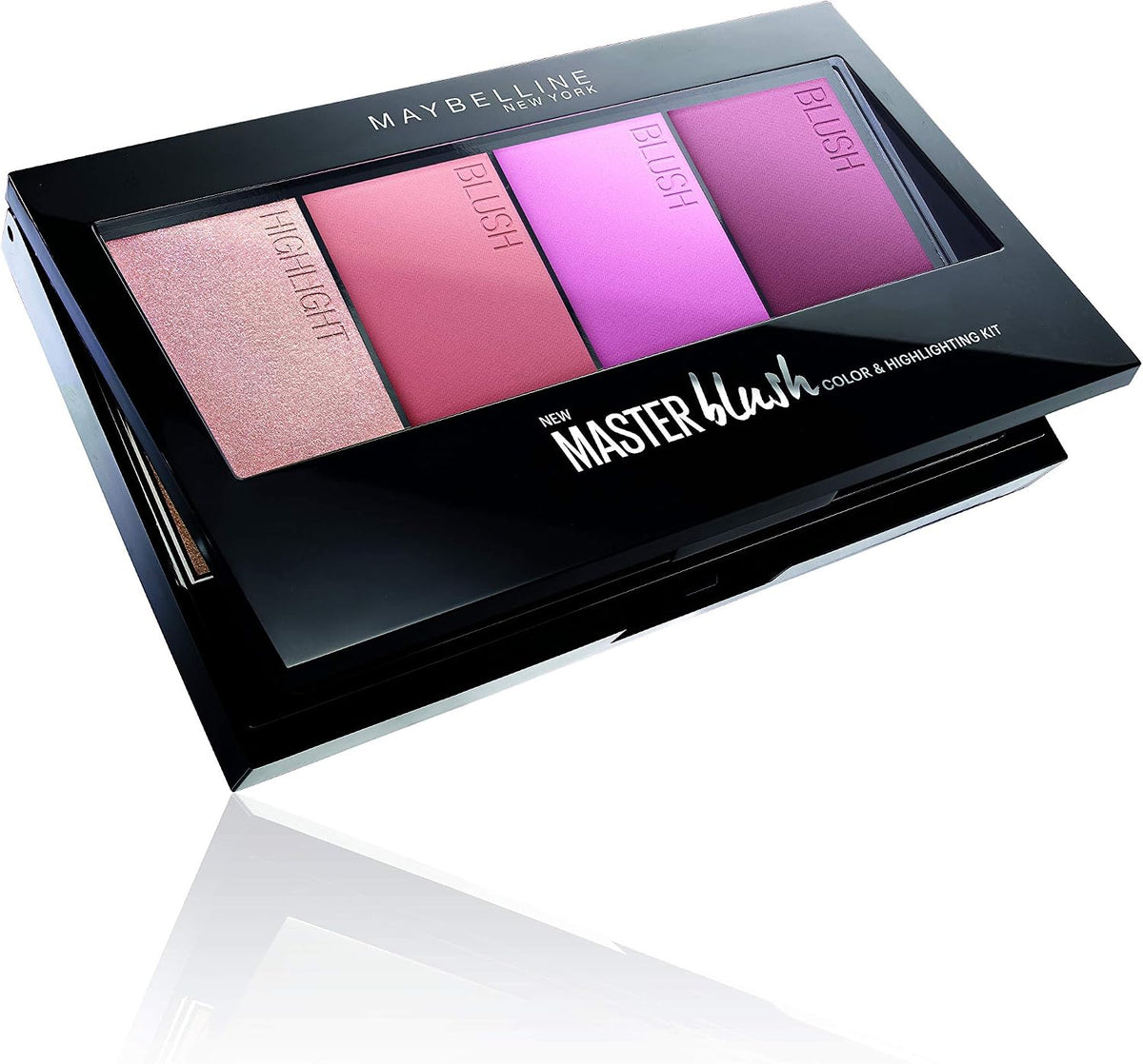 Close up of pigmented blush shades in Maybelline palette