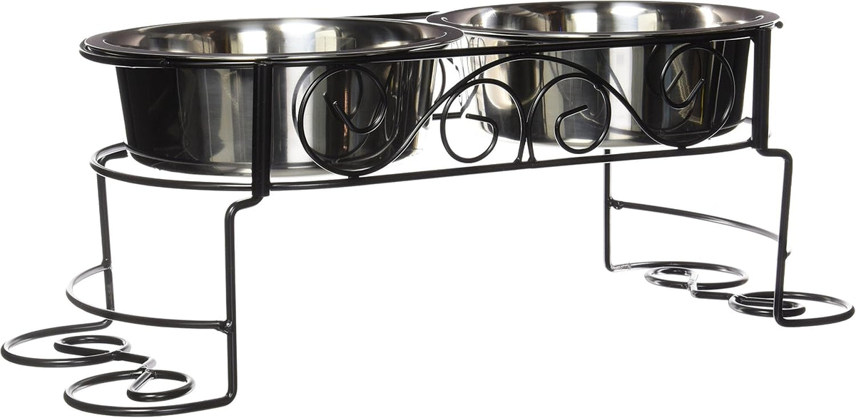 Spot Mediterranean stainless steel Double Diner 2 Qt front view and stand