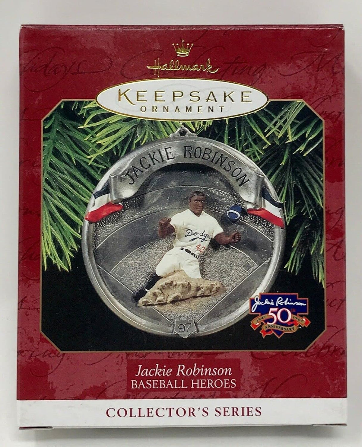 Hallmark Jackie Robinson keepsake ornament front view collector edition