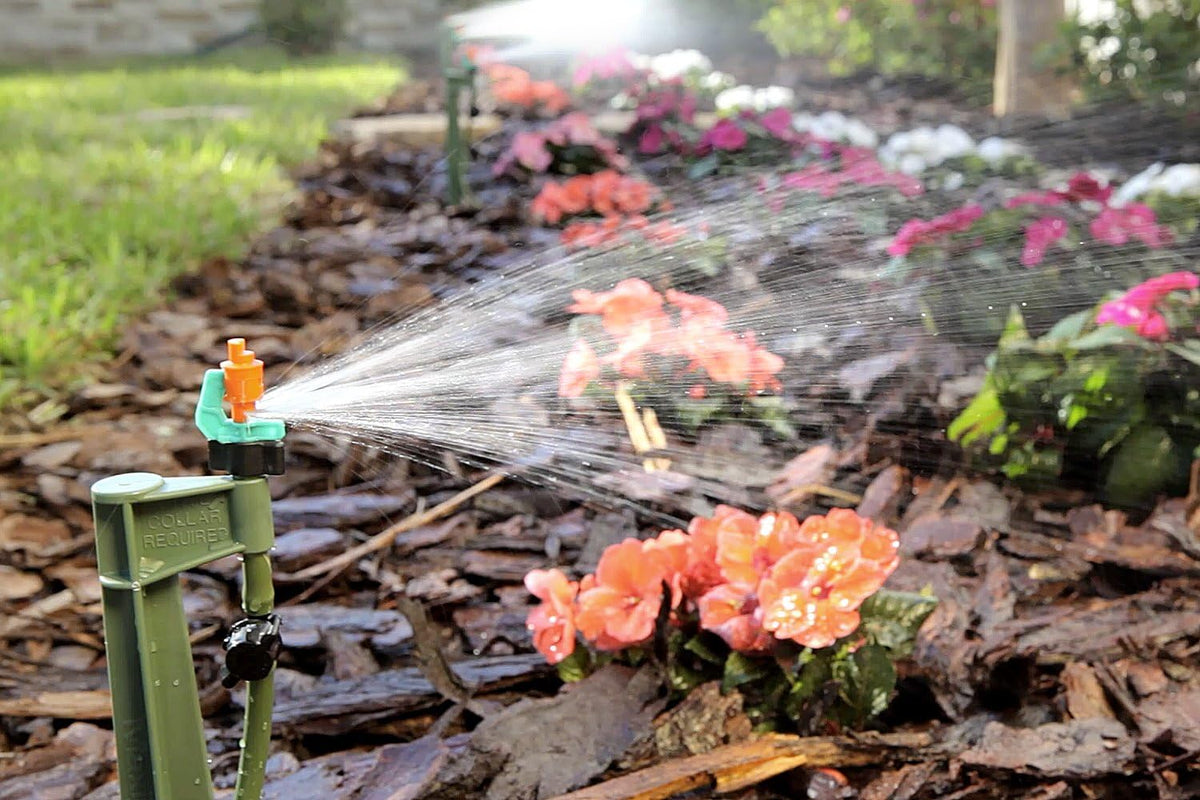 Mister Landscaper micro spray stake assemblies closeup