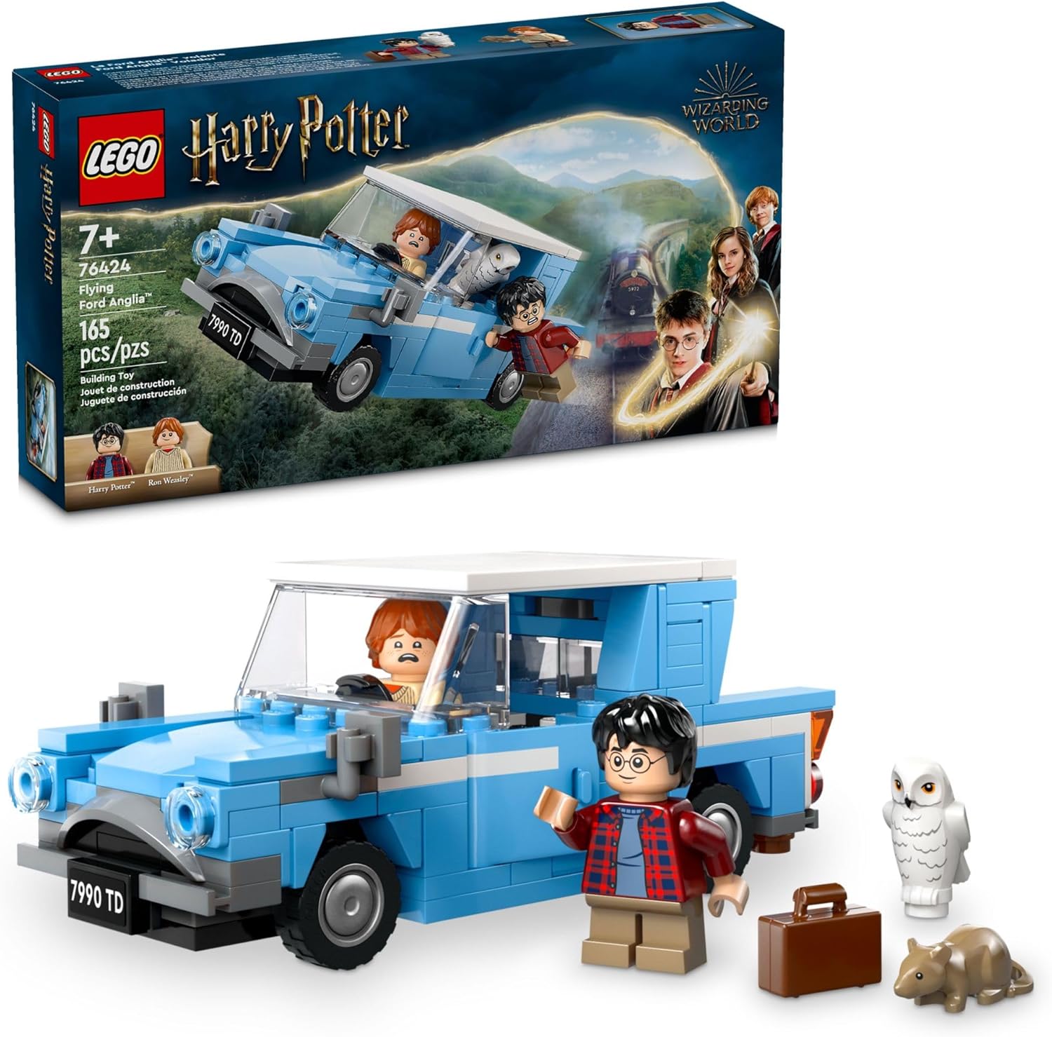 LEGO Harry Potter Flying Ford Anglia car front view