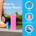 Nuun effervescent tablets dissolving in water