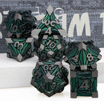 ORIFANTOU tabletop RPG dice inside protective metal carrying case