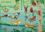 Little First Stickers Animals back cover and fold out detail