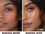 Charlotte Tilbury medium coverage liquid makeup texture swatch on a neutral background