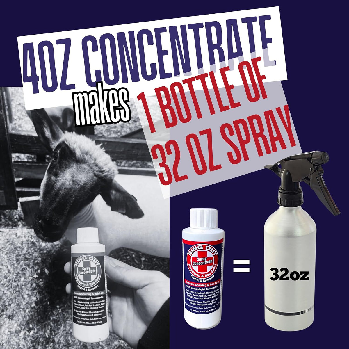 Instructions for mixing Ring Out concentrate with water