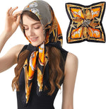 100% Mulberry Silk Head Scarf for Sleeping 35"x35" Square Silk Hair Scarf for Women Lightweight Bandana Large - Image 14