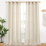 YoungsTex linen curtains front view in living room