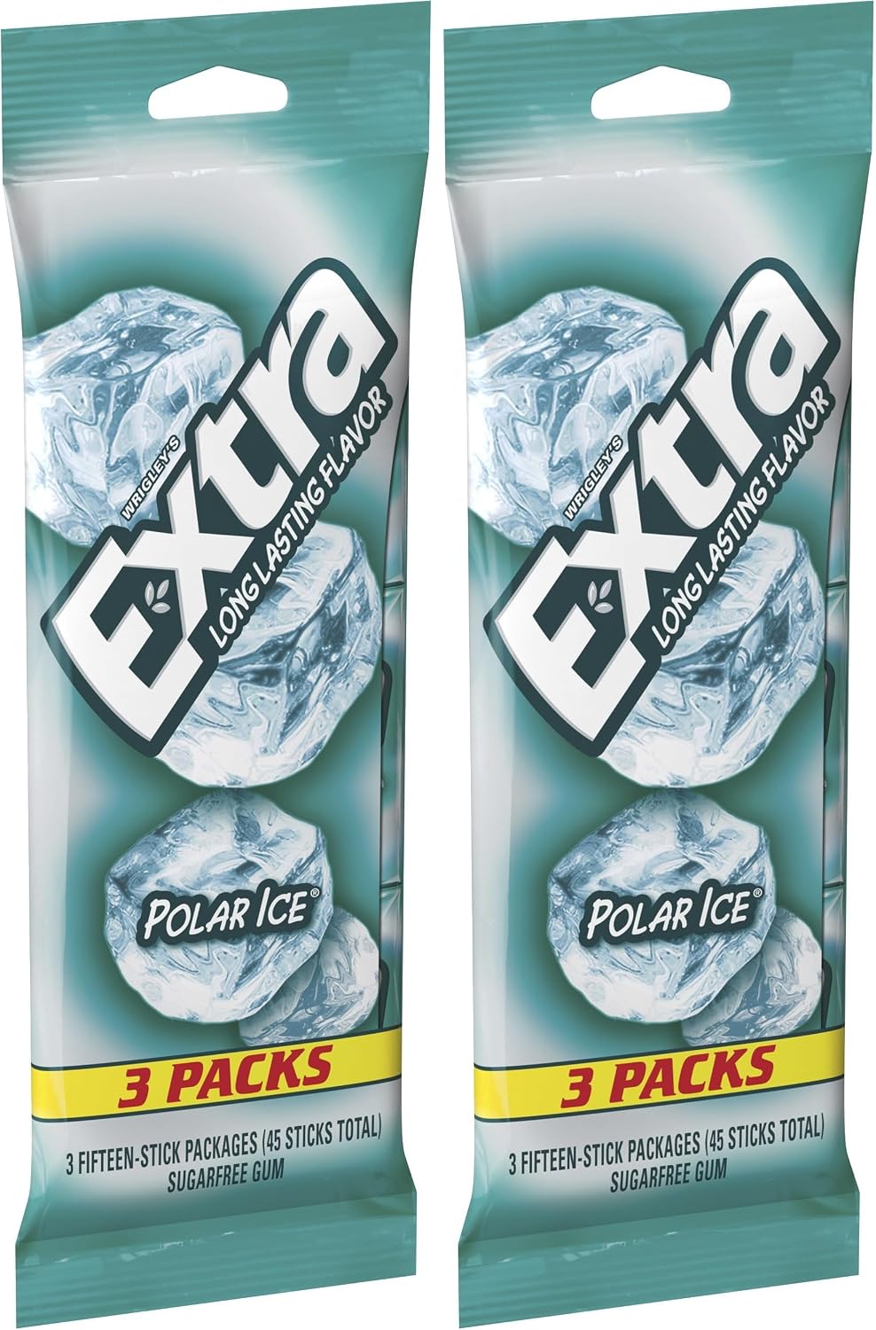 EXTRA Gum Polar Ice, Sugarfree Gum, 45 Ct, Bulk Mint Gum with Strong Mint flavor for Breath Refreshing, After Meals, Travel, and More with Long Lasting Icy Freshness - Image 9
