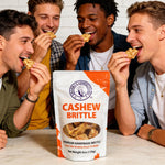 Granny's Confections Old-Fashioned Cashew Brittle pouch displayed upright on a clean surface highlighting the traditional family recipe logo.