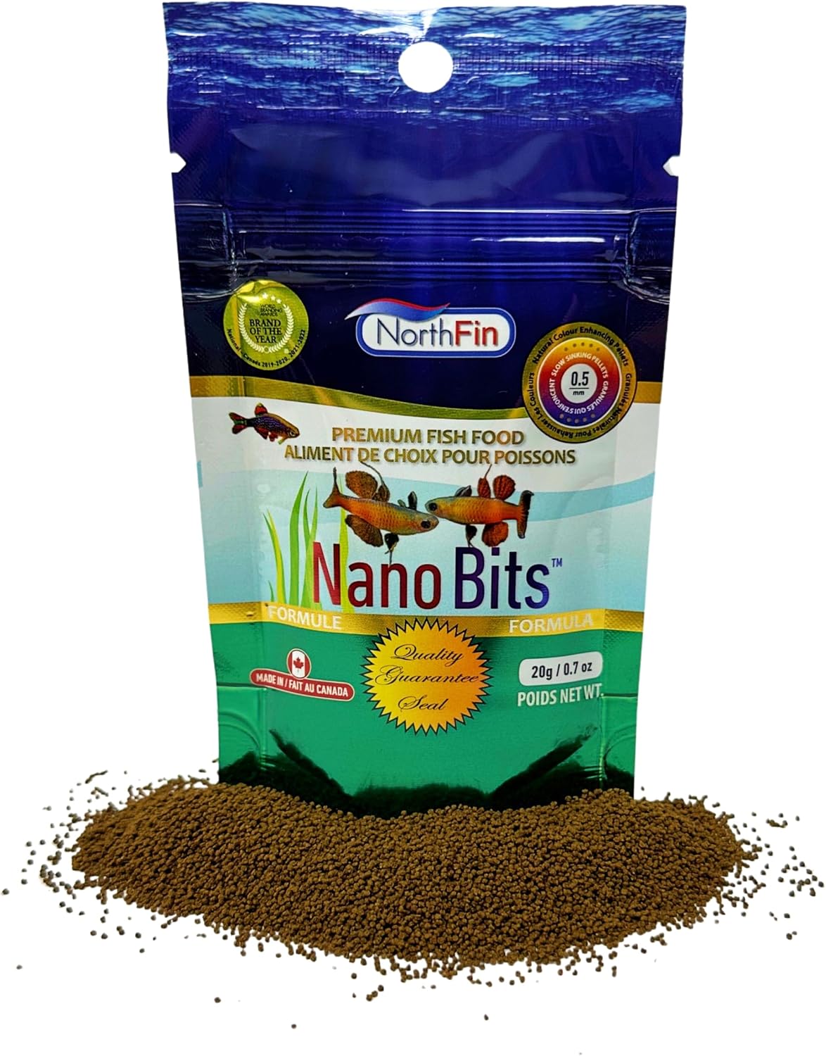 Northfin Nano Bits fish food front view packaging