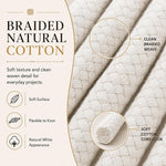 Yuzenet cotton rope displayed in unbleached beige color for DIY crafts