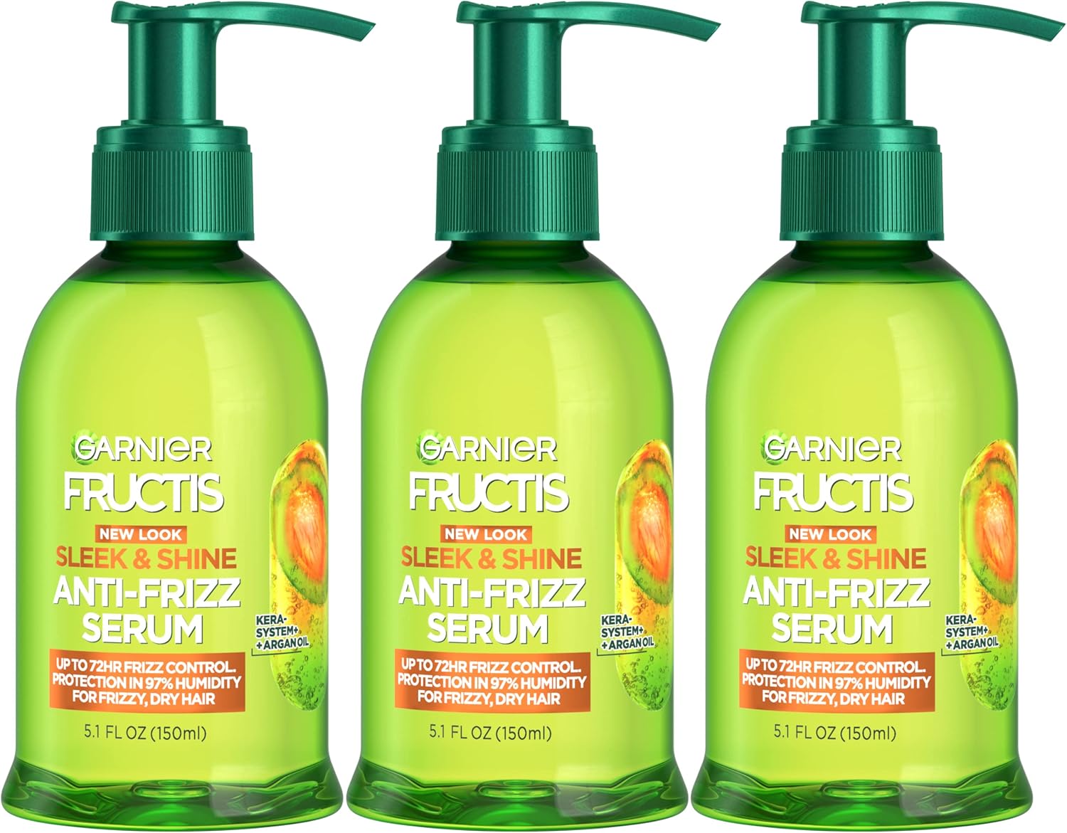 Garnier Fructis Sleek and Shine Anti-Frizz Serum front view bottle packaging