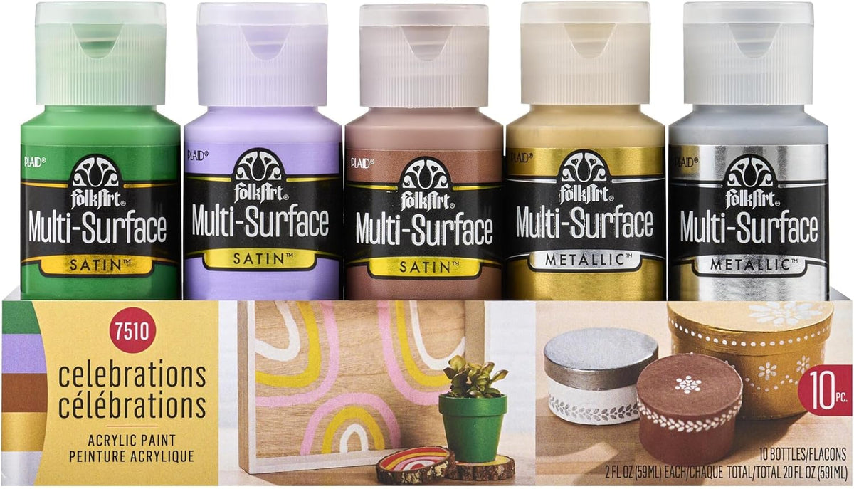 FolkArt multi-surface acrylic paint set front view craft supplies