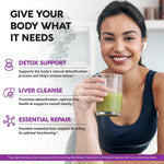 NutraHarmony Liver Cleanse capsule visual showing vegan formulation