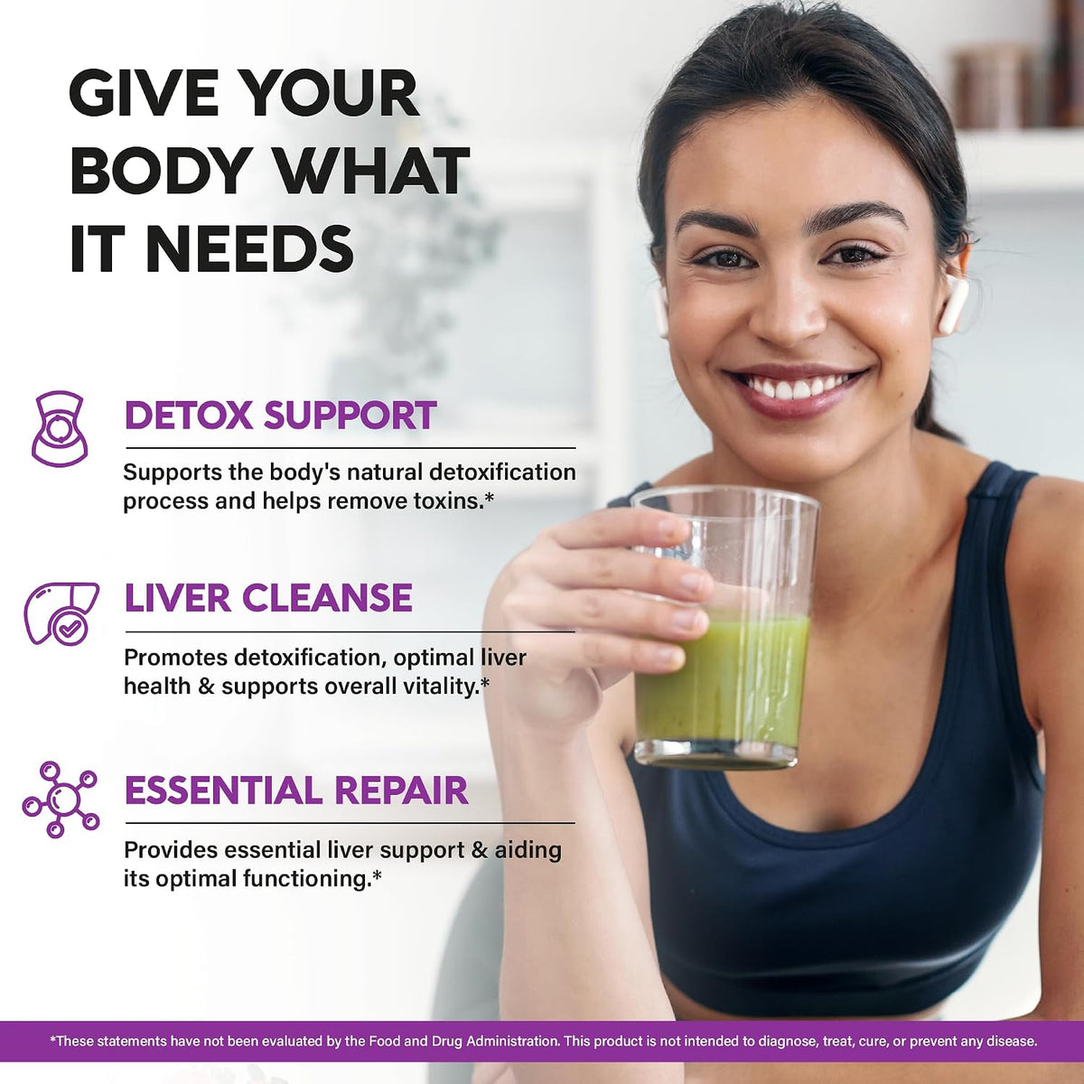 NutraHarmony Liver Cleanse capsule visual showing vegan formulation
