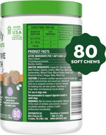 Greenies dog probiotic soft chews packaging highlighting the Tri-Biotic blend for canine gut health.