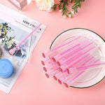 Dming 50-piece mascara brush set arranged for travel and storage