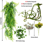 Close up of PietyPet flexible jungle vine for terrariums