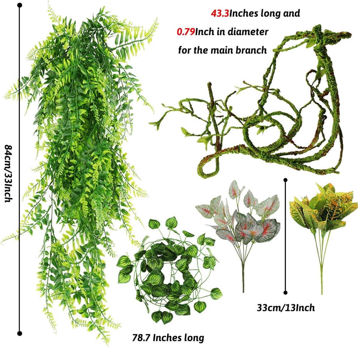 Close up of PietyPet flexible jungle vine for terrariums