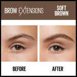 Maybelline brow extensions crayon texture swatch