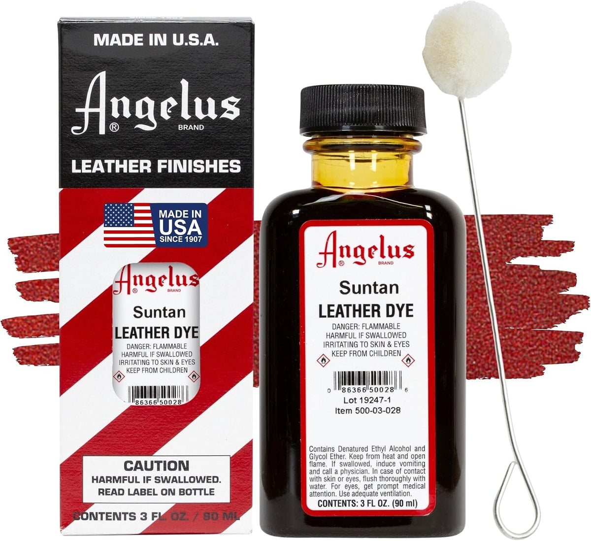 Angelus Leather Dye, Permanent Leather Dye for Shoes, Boots, Bags, Crafts, Furniture, & More - 3 fl oz, Jet Black - Image 9