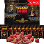 Healthier dried fruit candy options final boss sour green apple snack pouch.