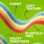 Airheads Xtremes non-melting sweet and sour candy belts arranged for party snacking.