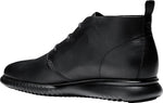 Cole Haan black leather chukka boot back angle view