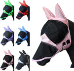 T TEKE Fine Mesh Horse Fly Mask w/Ears & Nose, UV Blocking 3D Eye Visor with Extra Fleece Cushioned Forehead, Protection from Insect Pests - Image 13