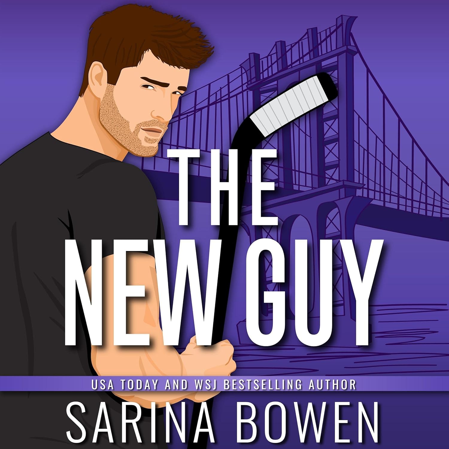 Sarina Bowen The New Guy audiobook cover front view featuring authentic sports romance media.