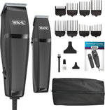 Wahl Combo Pro 14 piece styling kit front view showing chrome clipper and detail trimmer.