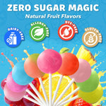 Dentist approved Zollipops keto friendly diabetic candy tub close up