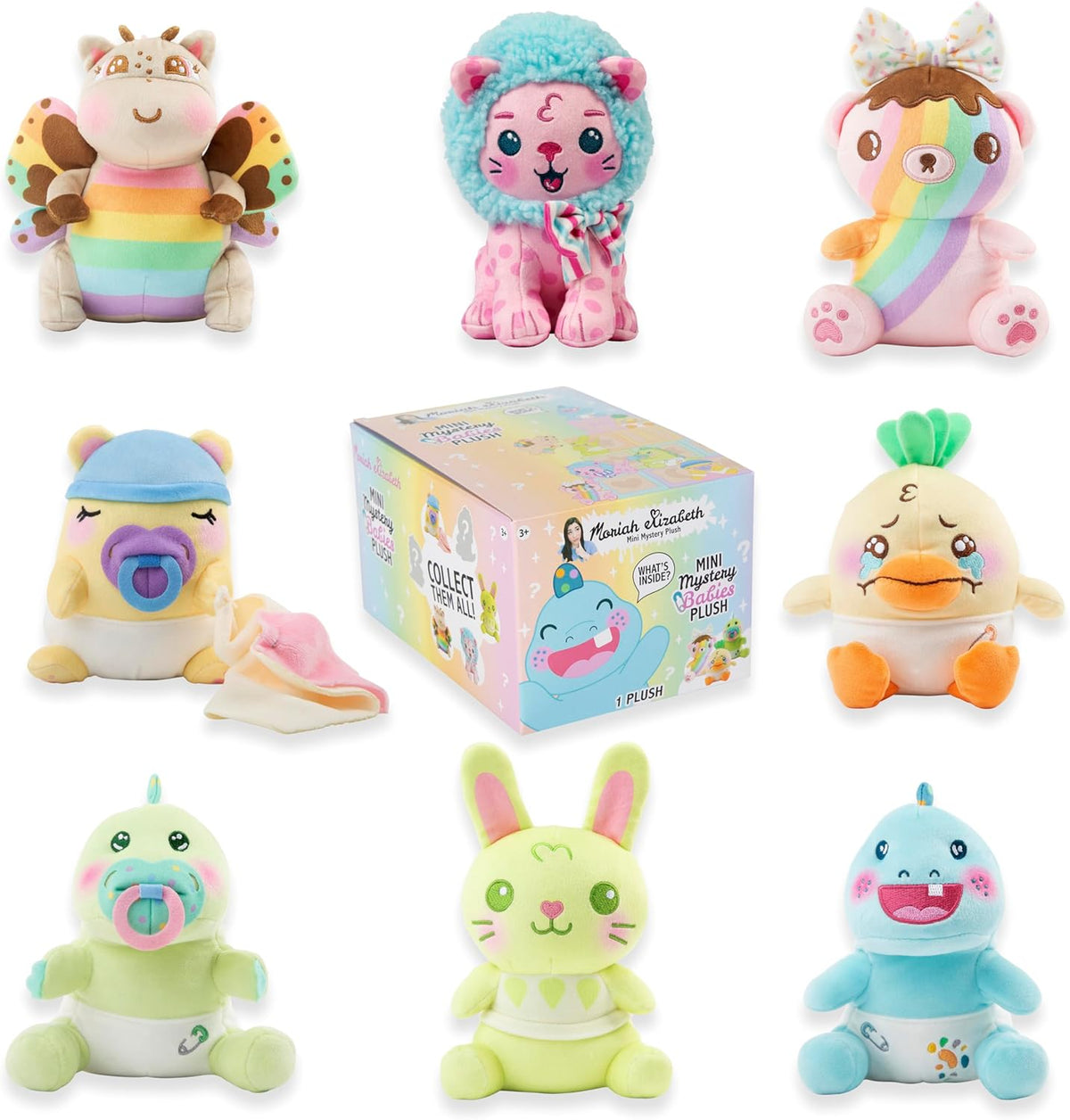 Moriah Elizabeth Series 4 Baby Mini Mystery Plush front view in blind box