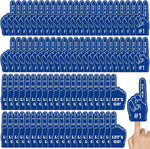 Sinmoe mini foam finger football party favors front view featuring vibrant orange sports fan hands.