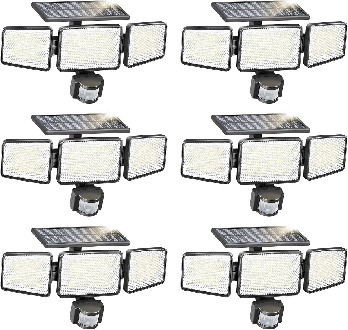 Philips Solar Security Light Outdoor 302 LED 1200lmSolar-Powered Waterproof Wall-Mounted Flood Light w/PIR Motion Sensor, 3 Heads, IP65 Waterproof, 3 Modes (2 Packs) - Image 10