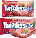 Twizzlers Filled Twists Tropical Blast front view of two-pack packaging