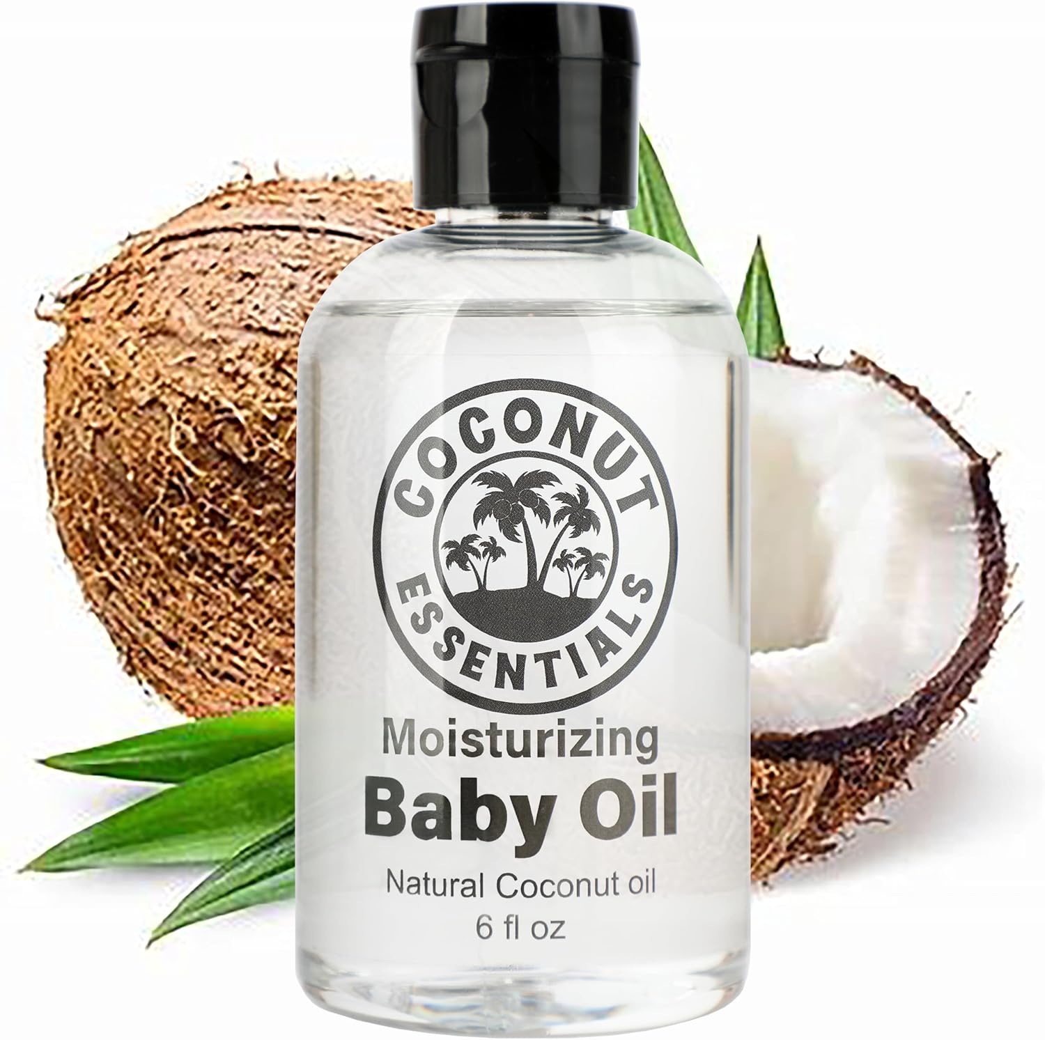 Coconut Essentials Baby Oil bottle front view