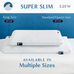 Bluewave Bedding therapeutic pillow positioned for stomach and back sleepers.