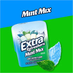 Imported USA Extra Refreshers mint mix gum bottles side view