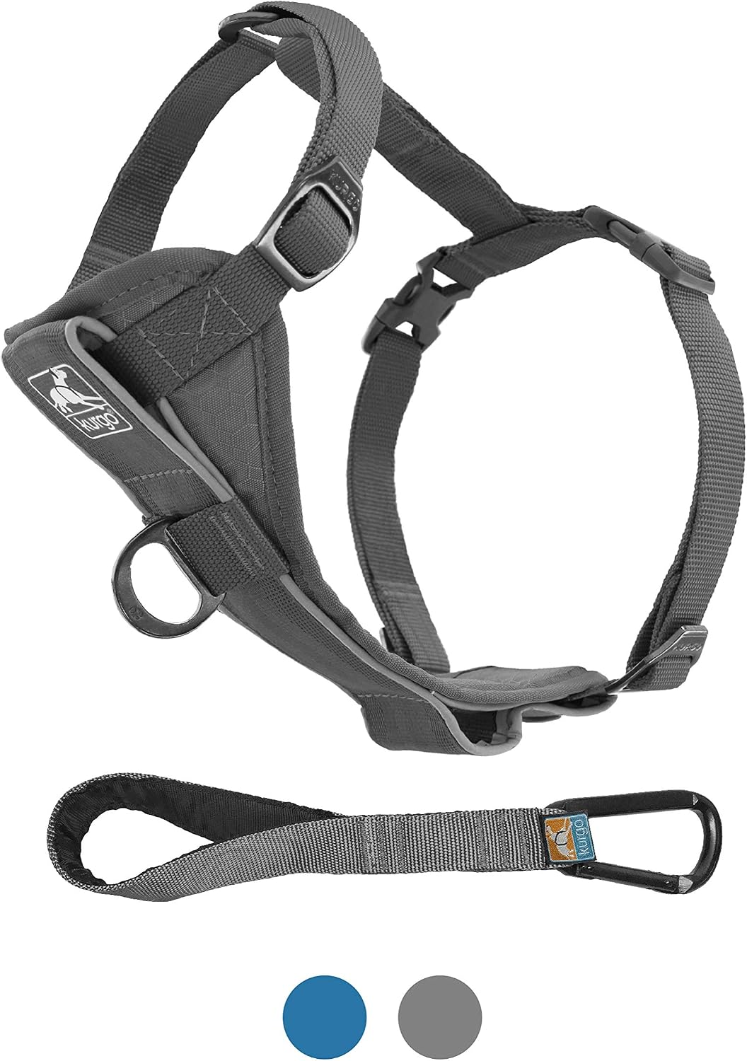 Close up of Kurgo harness quick release buckles