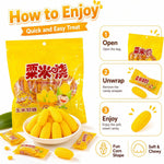 Authentic Ho Food corn jelly drops on a plate
