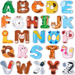 JoyCat magnetic alphabet letters front view on refrigerator