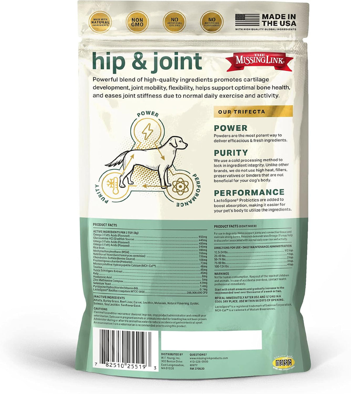 The Missing Link original formula with glucosamine and probiotics for adult dogs