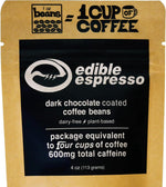 Edible Espresso - Dark Chocolate Covered Coffee Beans 150mg caffeine = one cup of coffee! Plant-based, Dairy-Free Natural Energy. (3 pack x 1oz) - Image 10