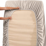 Double brushed microfiber texture close up