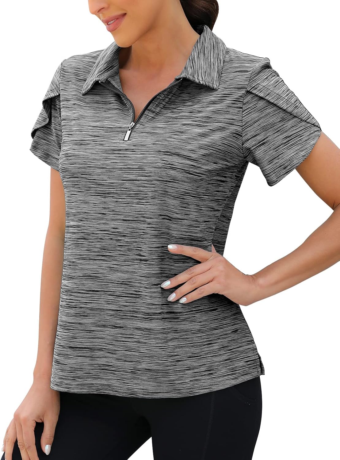 Viracy sports shirt breathable fabric close up