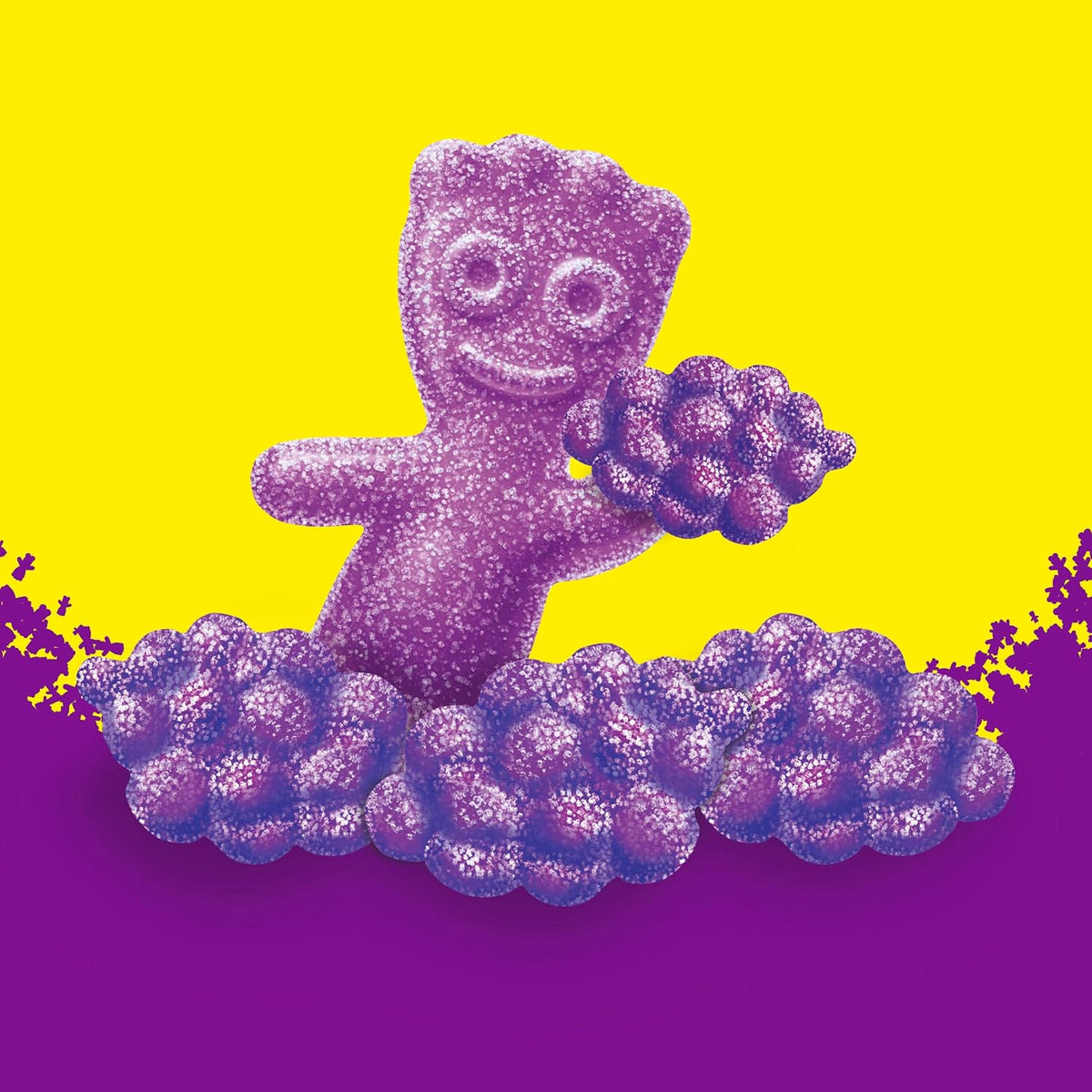 Fat free grape flavored sour patch kids snacks