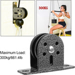 Lvifloae heavy duty pulley block installed for home gym cable setup